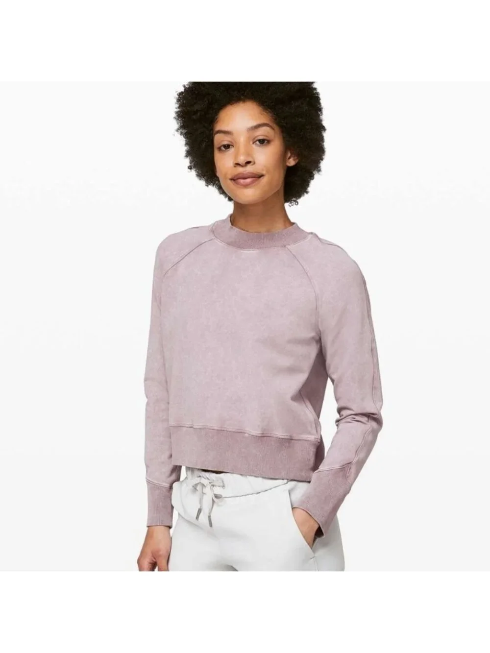 Lululemon Ready to Roll Crew Washed Vintage Mauve